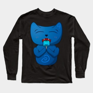 Cat ice cream fanatic Long Sleeve T-Shirt